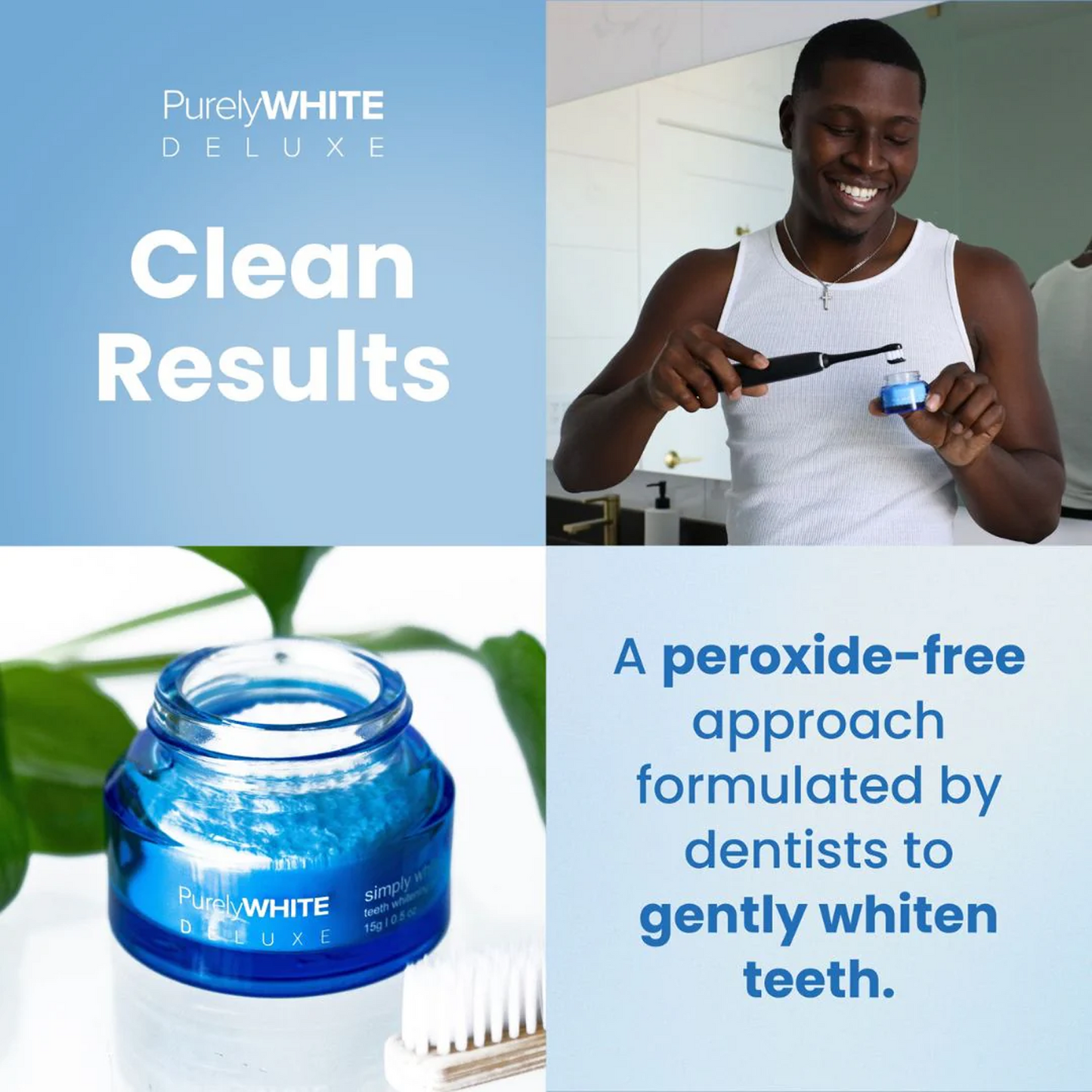 🔥Maximum Whitening Bundle - Teeth Whitening Powder & Vegan Powder - Peroxide-Free, Removes Stains - Daily Brightening Formula - 3-Month Supply