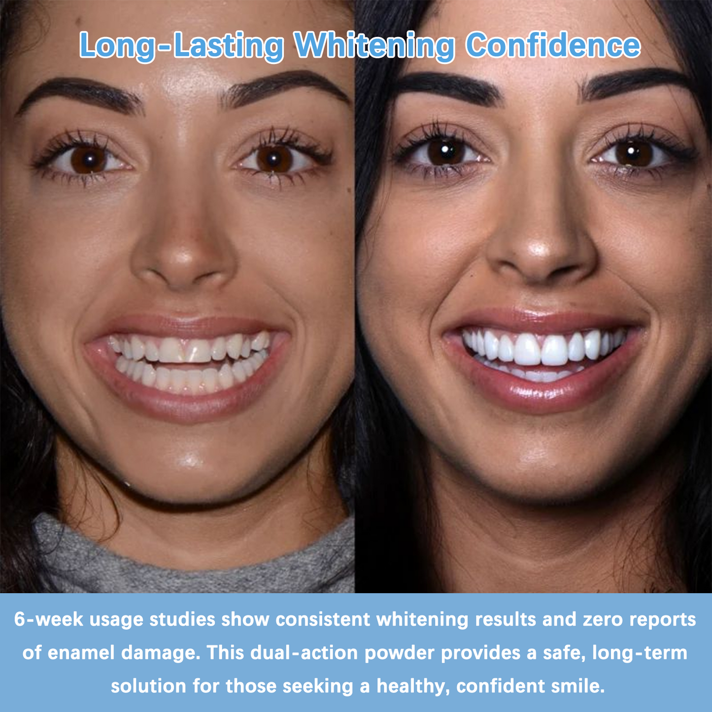 🔥Maximum Whitening Bundle - Teeth Whitening Powder & Vegan Powder - Peroxide-Free, Removes Stains - Daily Brightening Formula - 3-Month Supply